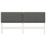 Upholstered Headboard White and Light Grey 200 cm 879997