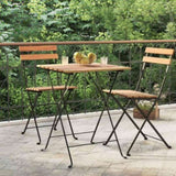 Folding Bistro Table 55x54x71 cm Solid Wood Teak and Steel 319978