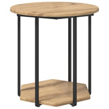 Side Table Set with Shelf 2 pcs Brown 869719
