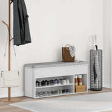 Shoe Bench High Gloss White 102x30.5x45 cm Engineered Wood 861149