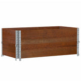 Pallet Collars 2 pcs Brown 100x50 cm Solid Wood Pine 4010285