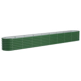 Garden Raised Bed Galvanised Steel 332x40x36 cm Green 318883