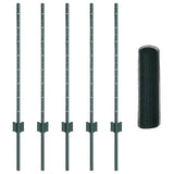 Welded Wire Fence 10 x 0.8 m PVC-Coated Steel Green 3336676