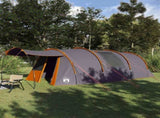 Tunnel Tent 4-Person Grey and Orange 740 x 370 x 220 cm 42004037