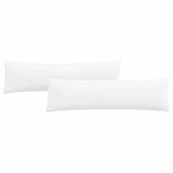 Sofa Pillows 2 pcs White 145 x 40 cm Fabric 42013836