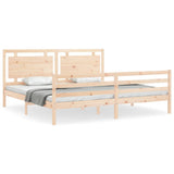 Bed Frame without Mattress Super King Size Solid Wood 3194066