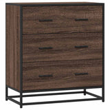 Sideboard Brown Oak 68x35x76 cm Engineered Wood and Metal 848973