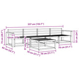 Outdoor Sofa Set 5 pcs Natural Solid Acacia Wood 3367162