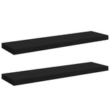 Floating Wall Shelves 2 pcs Black 90x23.5x3.8 cm MDF 323839