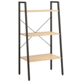 3-Tier Standing Shelf Light Brown and Black 56x35x108 cm 336361