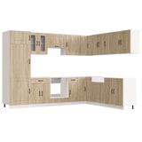 14 Piece Kitchen Cabinet Set "Kalmar" Sonoma Oak Engineered Wood 3314974