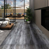 Self-adhesive PVC Flooring Planks 5.21 m 2 mm Shiny Grey 330190