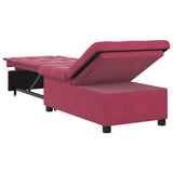 Sofa Bed Wine Red 194 x 67 x 82 cm Velvet 42008599