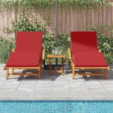 Sun Lounger 2 pcs Red 200 x 67 x 84cm Solid Acacia wood 3325180