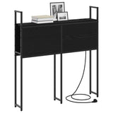 Storage Headboard with Charging Station Black oak 75 cm 859775