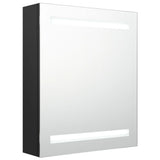 LED Bathroom Mirror Cabinet Black 50x14x60 cm 326480