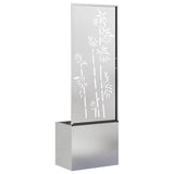 Garden Privacy Screen Floral Sliver 50 x 150 cm Stainless steel 876452