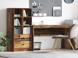 Desk with Drawer with Shelf with Storage 2 pcs Old Wood 3337335