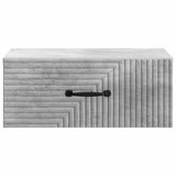 Wall-Mounted Bedside Cabinet with Drawer 2 pcs Concrete Grey 898622