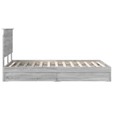 Storage Bed Grey Sonoma 120 x 200 cm Engineered Wood 3409578