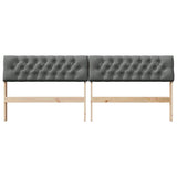 Upholstered Headboard Dark Grey 200 cm Solid Pine Wood 879155