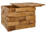 Storage Stool Brown 40 x 40 x 45 cm Solid Teak Wood 42015923