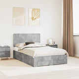 Bed Frame Concrete Grey 120 x 200 cm Engineered Wood 3412804
