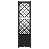 Raised Bed with Trellis and Roof Black 124.5 x 40 x 138 cm PP 42032542