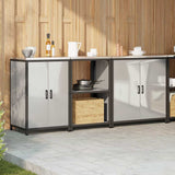 Kitchen Storage Set HATTEM 3 pcs Silver Galvanised Steel 3392706
