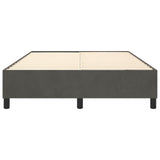 Box Spring Bed Frame Dark Grey Double Velvet 3121224