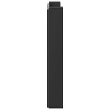 Storage Headboard with LED Black Engineered Wood 3418660