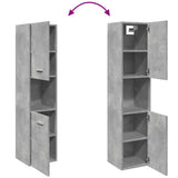 Bathroom Hanging Cabinet Concrete Grey 30x30x130 cm Engineered Wood 856220