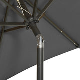 Garden Parasol with LED Lights Anthracite 200x211 cm Aluminium 313559