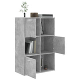 Storage Cabinet Concrete Grey Engineered Wood Medium 801138