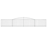 Arched Gabion Baskets 20 pcs 400x50x60/80 cm Galvanised Iron 3146980