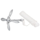 Folding Anchor with Rope Silver 3.2 kg Malleable Iron 94286