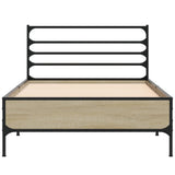 Bed Frame without Mattress Sonoma Oak 100x200 cm 845588