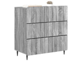 Drawer Cabinet Grey Sonoma 66 x 34.5 x 92 cm Engineered Wood 894381