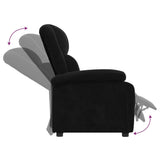 Recliner Chair Black Velvet 342405