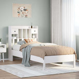 Bookcase Bed without Mattress White 75x190 cm Small Single Solid Wood Pine 3322934