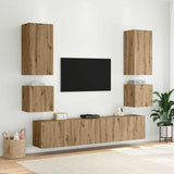 TV Wall Cabinet Artisan Oak 100 x 35 x 41 cm Engineered Wood 886251