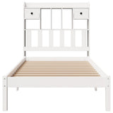 Bookcase Bed without Mattress White 90x200 cm Solid Wood Pine 3321621