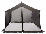 Camping Tarp with Mesh Walls Brown Grey 270 x 210 x 210 cm 42029008