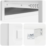 Wall-Mounted Side Table High Gloss White 87.5 x 34.5 x 17 cm 899349
