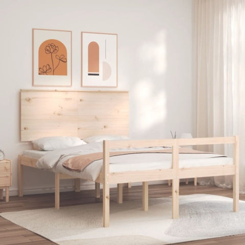 ZNTS Senior Bed without Mattress 140x200 cm Solid Wood 3195481