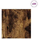 Decor Panels 50 pcs Smoked Oak 30 x 30 x 0.27 cm 885624