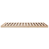 Floor Bed Frame Natural 200 x 220 cm Solid Pine Wood 869758