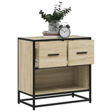 Bedside Cabinet Sonoma Oak 60x31x60 cm Engineered Wood and Metal 848695