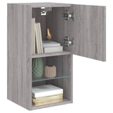 TV Cabinets with LED Lights 2 pcs Grey Sonoma 30.5x30x60 cm 836998
