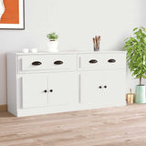Sideboards 2 pcs White Engineered Wood 3185263